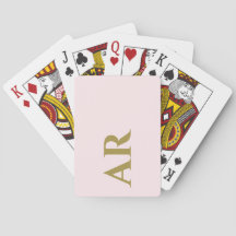 Monogram Pastel Roze Gouden Initialen Minimalistis