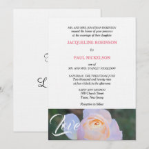 Monogram Pastel Roze Roos Samen in Liefde 