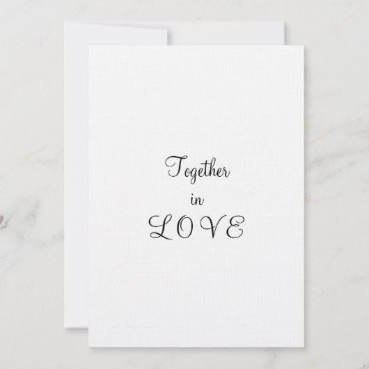 Monogram Pastel Roze Roos Samen In Liefde Kaart (Achterkant)