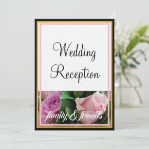 Monogram Pastel Roze Rozen Familie Vrienden Kaart