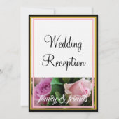 Monogram Pastel Rozen Familie Vrienden Kaart (Voorkant)