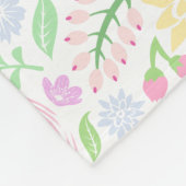 Monogram pastel Rozen Vliegtuig voor babymeisje Fleece Deken (Hoek)