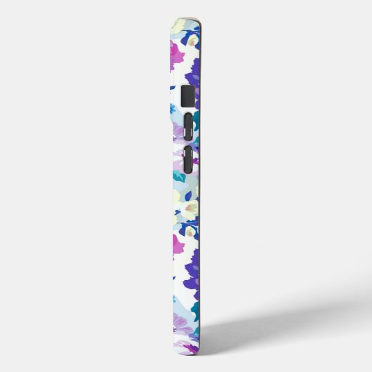 Monogram pastel Waterverven bloemenpatroon Case-Mate iPhone Case (Achterkant / Links)