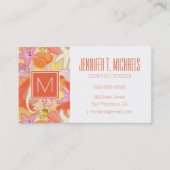 Monogram Pastel Zee creatinineklaring Visitekaartje (Voorkant)