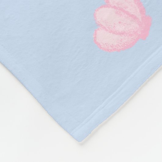 Monogram Pastelschelpen en parels in Periwinkle Fleece Deken (Hoek)