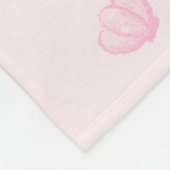 Monogram Pastelschelpen en Parels in Roze Fleece Deken (Hoek)