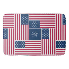 Monogram Patriottische Amerikaanse Vlag Americana Badmat
