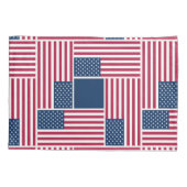 Monogram Patriottische Amerikaanse Vlag Americana Kussensloop (Achterkant)