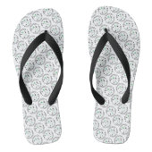 Monogram Patroon Golfer's Persoonlijke naam Teenslippers (Voetbed)