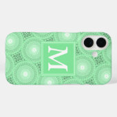 Monogram patroon groene cirkels Case-Mate iPhone case (Achterkant (horizontaal))