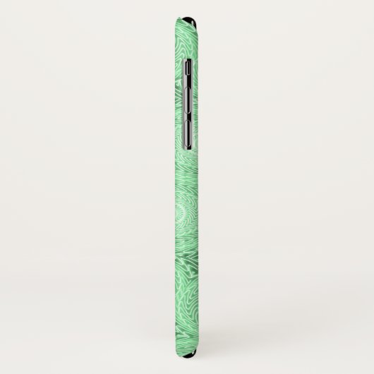 Monogram patroon groene cirkels Case-Mate iPhone case (Achterkant/links)