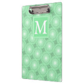Monogram patroon groene cirkels klembord (Links)