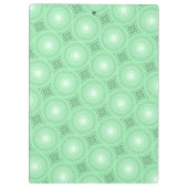 Monogram patroon groene cirkels klembord (Achterkant)