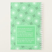 Monogram patroon groene cirkels planner (Achterkant)