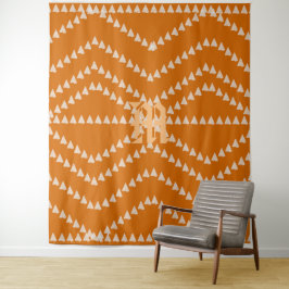Monogram patroon heldere pijlen wandkleed