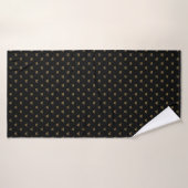 Monogram Patroon Initiaal Gold Black Badhanddoek (Badhanddoek)