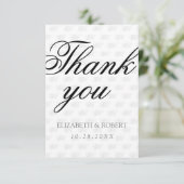 Monogram patroon minimalistisch bedankkaart (Staand voorkant)