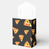 Monogram patroon pizza's bedankdoosjes (Geopend)