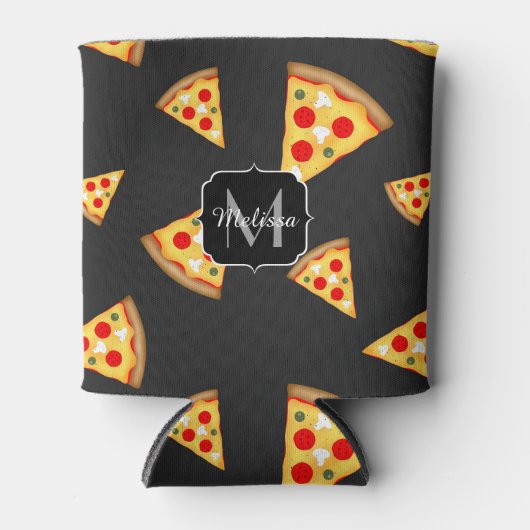 Monogram patroon pizza's blikjeskoeler (Voorkant)
