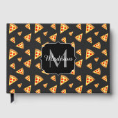 Monogram patroon pizza's gastenboek (Voorkant)
