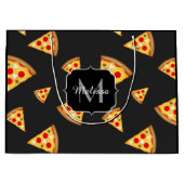 Monogram patroon pizza's groot cadeauzakje (Voorkant)