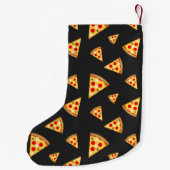 Monogram patroon pizza's kleine kerstsok (Achterkant)