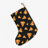 Monogram patroon pizza's kleine kerstsok (Achterkant (Hangend))