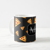 Monogram patroon pizza's koffiemok (Voorkant links)