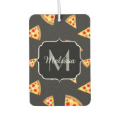Monogram patroon pizza's luchtverfrisser (Voorkant)