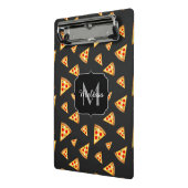 Monogram patroon pizza's mini klembord (Angled2)