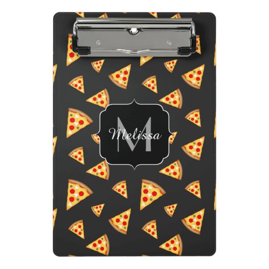 Monogram patroon pizza's mini klembord (Voorkant)