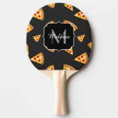 Monogram patroon pizza's tafeltennisbatje (Voorkant)
