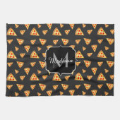 Monogram patroon pizza's theedoek (Horizontaal)