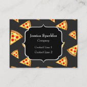 Monogram patroon pizza's visitekaartje (Voorkant)