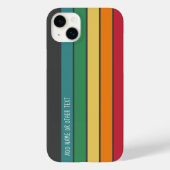 Monogram patroon regenboogkleuren Retrostripe patr Case-Mate iPhone Case (Achterkant)