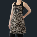 Monogram patroon Schort<br><div class="desc">Een stijlvol en chique luipaard print schort. Personaliseer het met jouw naam en initiaal. Ontworpen voor u door Blackberry Boulevard.</div>