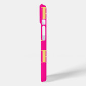 Monogram Patroon Stijlvol Hot Pink Case-Mate iPhone Case (Achterkant / Links)