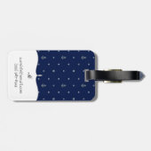 Monogram patroon van Anchor Polka Dots Bagagelabel (Achterkant horizontaal)
