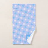 Monogram patroon van elektrische blauwe cirkels bad handdoek (Handdoek)