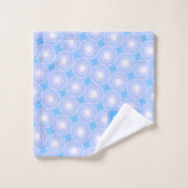 Monogram patroon van elektrische blauwe cirkels bad handdoek (Wasdoekje)