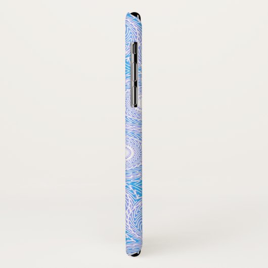 Monogram patroon van elektrische blauwe cirkels Case-Mate iPhone case (Achterkant/links)