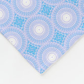 Monogram patroon van elektrische blauwe cirkels fleece deken (Hoek)