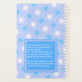 Monogram patroon van elektrische blauwe cirkels planner (Achterkant)