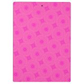 Monogram patroon van hete roze cirkels klembord (Achterkant)