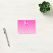 Monogram patroon van hete roze cirkels post-it® notes (Kantoor)