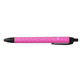 Monogram patroon van hete roze cirkels zwarte inkt pen (Bodem)