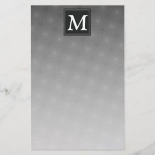 Monogram patroon van koolcirkels briefpapier