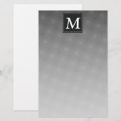 Monogram patroon van koolcirkels briefpapier (Voorkant / Achterkant)