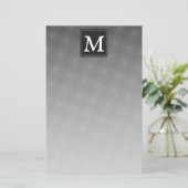 Monogram patroon van koolcirkels briefpapier (Staand voorkant)