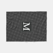 Monogram patroon van koolcirkels fleece deken (Voorkant (Horizontaal))